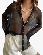 Mesh Collared Shirt